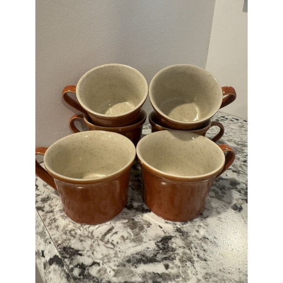 Other - Set of 6 Imperial by W Dalton Tangerine Space Atomic P9261 Stoneware Coffee Mugs